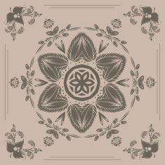 pattern with floral ornament N15