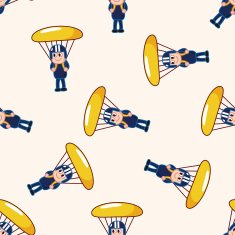 Extreme Sports cartoon seamless pattern background N26