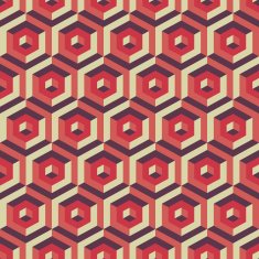 3d seamless abstract with hexagonal elements