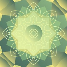 Green stylized oriental design vector card