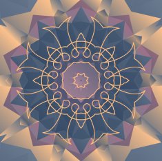 Violet stylized flower vector design