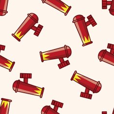 circus cannon cartoon seamless pattern background
