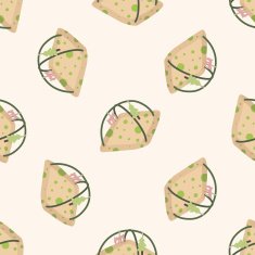 baby spoon and fork cartoon seamless pattern background