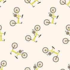 transportation bike cartoon seamless pattern background N20