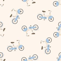 transportation bike cartoon seamless pattern background N22