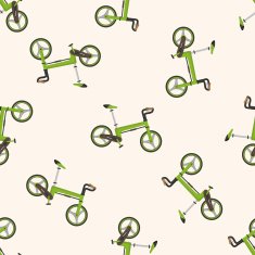 transportation bike cartoon seamless pattern background N24