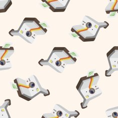 camera cartoon seamless pattern background N31