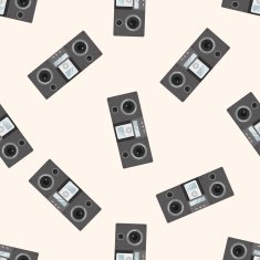 radio cartoon seamless pattern background N30