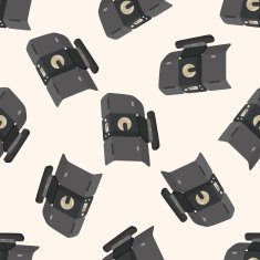 radio cartoon seamless pattern background N33