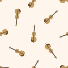 instrument cello cartoon seamless pattern background