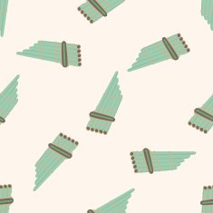 instrument flute cartoon seamless pattern background