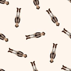 people cartoon seamless pattern background N8