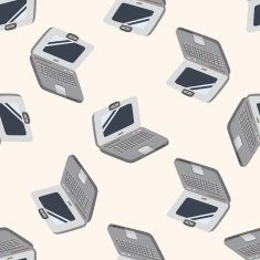 computer cartoon seamless pattern background N21