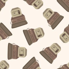 computer cartoon seamless pattern background N24