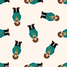 father cartoon seamless pattern background N6