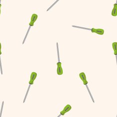 Screwdriver cartoon seamless pattern background