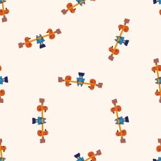 Amusement park facilities cartoon seamless pattern background N81