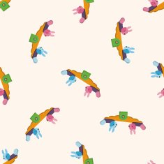 Amusement park facilities cartoon seamless pattern background N82