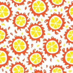 Organic food background oranges seamless pattern