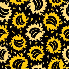 Organic food background bananas seamless pattern