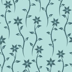 Floral seamless texture Vector blue background