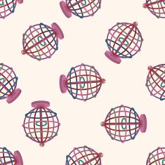 Amusement park facilities cartoon seamless pattern background N85