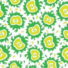 Organic food background Apples seamless pattern