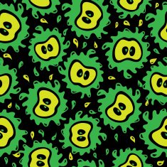 Organic food background Apples seamless pattern N2