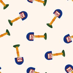 Amusement park facilities cartoon seamless pattern background N87