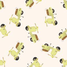 transportation motor cartoon seamless pattern background N12