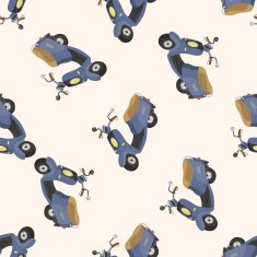 transportation motor cartoon seamless pattern background N16