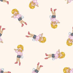 Office workers cartoon seamless pattern background N52