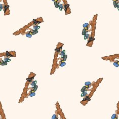 Extreme Sports cartoon seamless pattern background N31