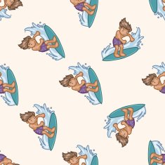 Extreme Sports cartoon seamless pattern background N32