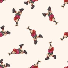 Extreme Sports cartoon seamless pattern background N34