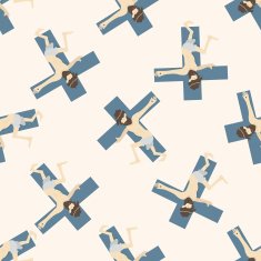 Easter Jesus cartoon seamless pattern background