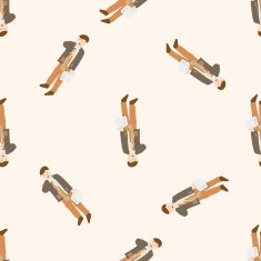 Office workers cartoon seamless pattern background N60