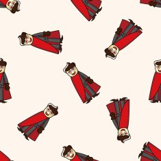 bizarre monster theme vampire cartoon seamless pattern background