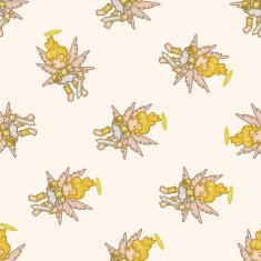 angel cartoon seamless pattern background N30