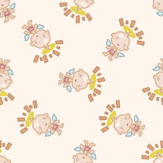 angel cartoon seamless pattern background N33