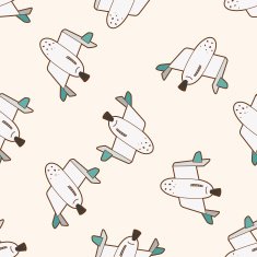 spaceship cartoon seamless pattern background N56