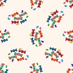 candy cartoon seamless pattern background N13