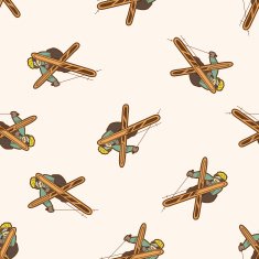ski cartoon seamless pattern background N8