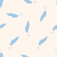 weather cloudy day cartoon seamless pattern background