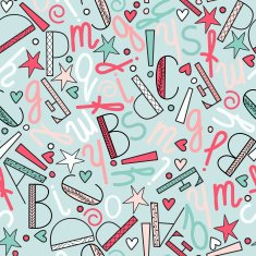 Seamless pattern of letters N4