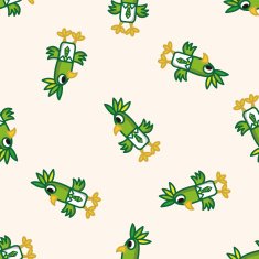 animal parrot worker cartoon seamless pattern background N2
