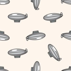 transportation airplane cartoon seamless pattern background N24