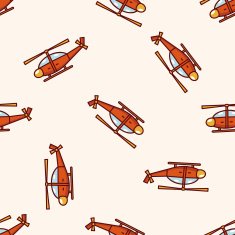 transportation Helicopters cartoon seamless pattern background N5