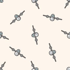 transportation airplane cartoon seamless pattern background N30