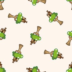 Building house tower cartoon seamless pattern background
